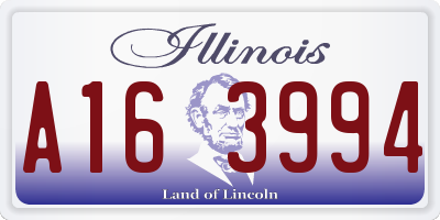IL license plate A163994