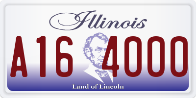 IL license plate A164000