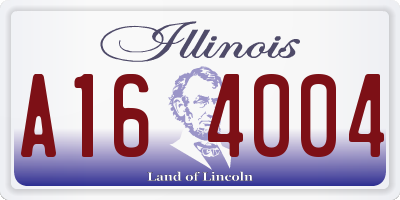 IL license plate A164004