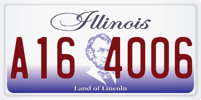 IL license plate A164006