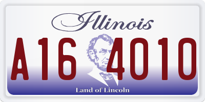 IL license plate A164010