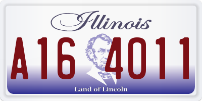 IL license plate A164011