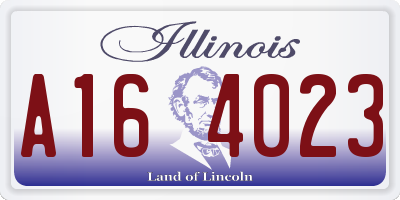 IL license plate A164023