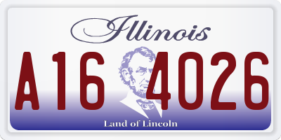 IL license plate A164026