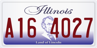 IL license plate A164027