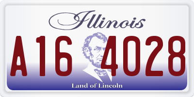 IL license plate A164028