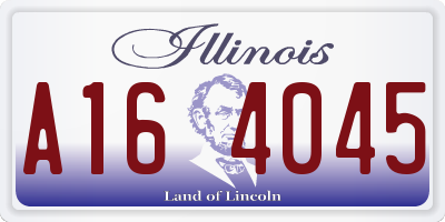 IL license plate A164045