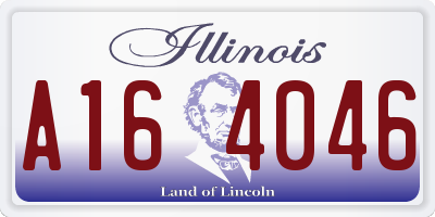 IL license plate A164046