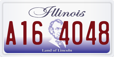 IL license plate A164048