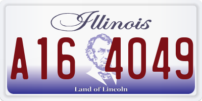IL license plate A164049