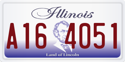 IL license plate A164051