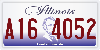 IL license plate A164052