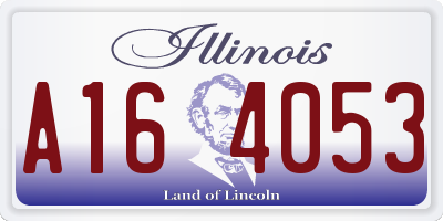 IL license plate A164053