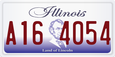 IL license plate A164054