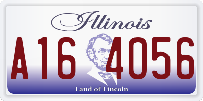 IL license plate A164056