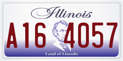 IL license plate A164057