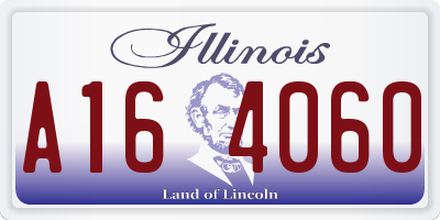 IL license plate A164060