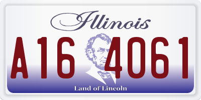 IL license plate A164061