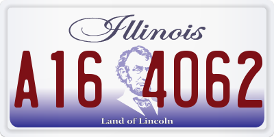 IL license plate A164062