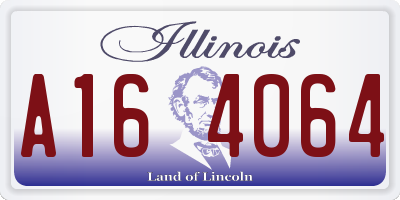 IL license plate A164064