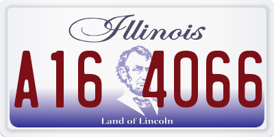 IL license plate A164066