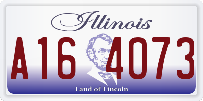 IL license plate A164073