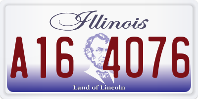 IL license plate A164076