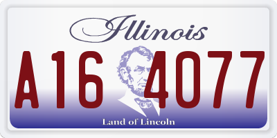 IL license plate A164077