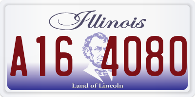 IL license plate A164080