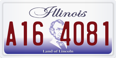 IL license plate A164081