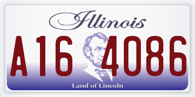 IL license plate A164086