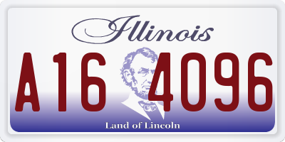 IL license plate A164096