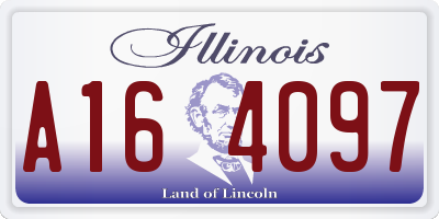 IL license plate A164097