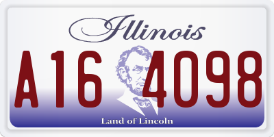 IL license plate A164098