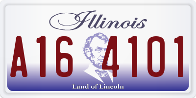 IL license plate A164101
