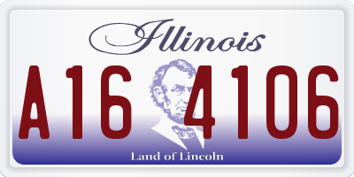 IL license plate A164106
