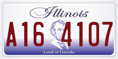 IL license plate A164107