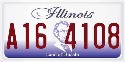 IL license plate A164108