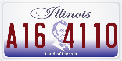 IL license plate A164110