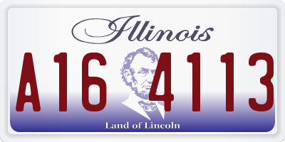 IL license plate A164113