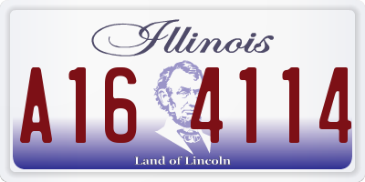 IL license plate A164114