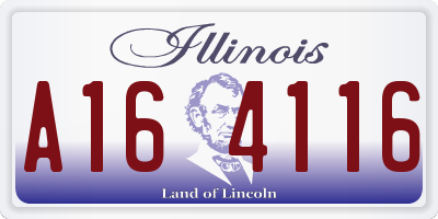 IL license plate A164116