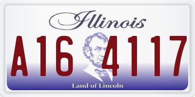 IL license plate A164117