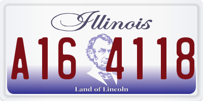 IL license plate A164118