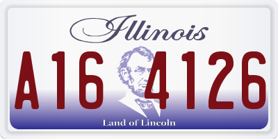 IL license plate A164126