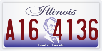 IL license plate A164136