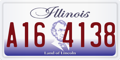 IL license plate A164138