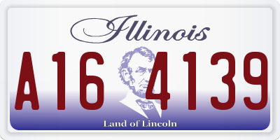 IL license plate A164139