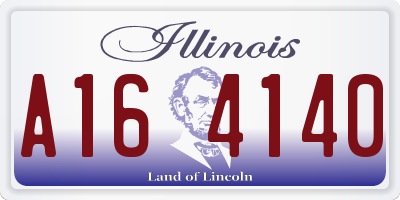 IL license plate A164140