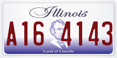 IL license plate A164143